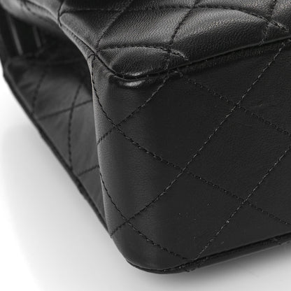 Chanel Lambskin Quilted Medium Double Flap So Black 9 of 10