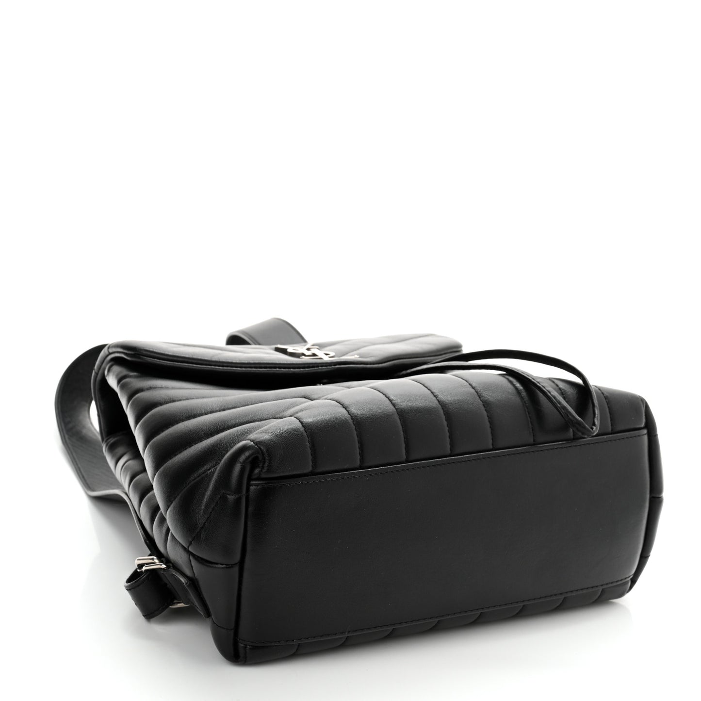 Calfskin Y Quilted Monogram Small Loulou Backpack Black
