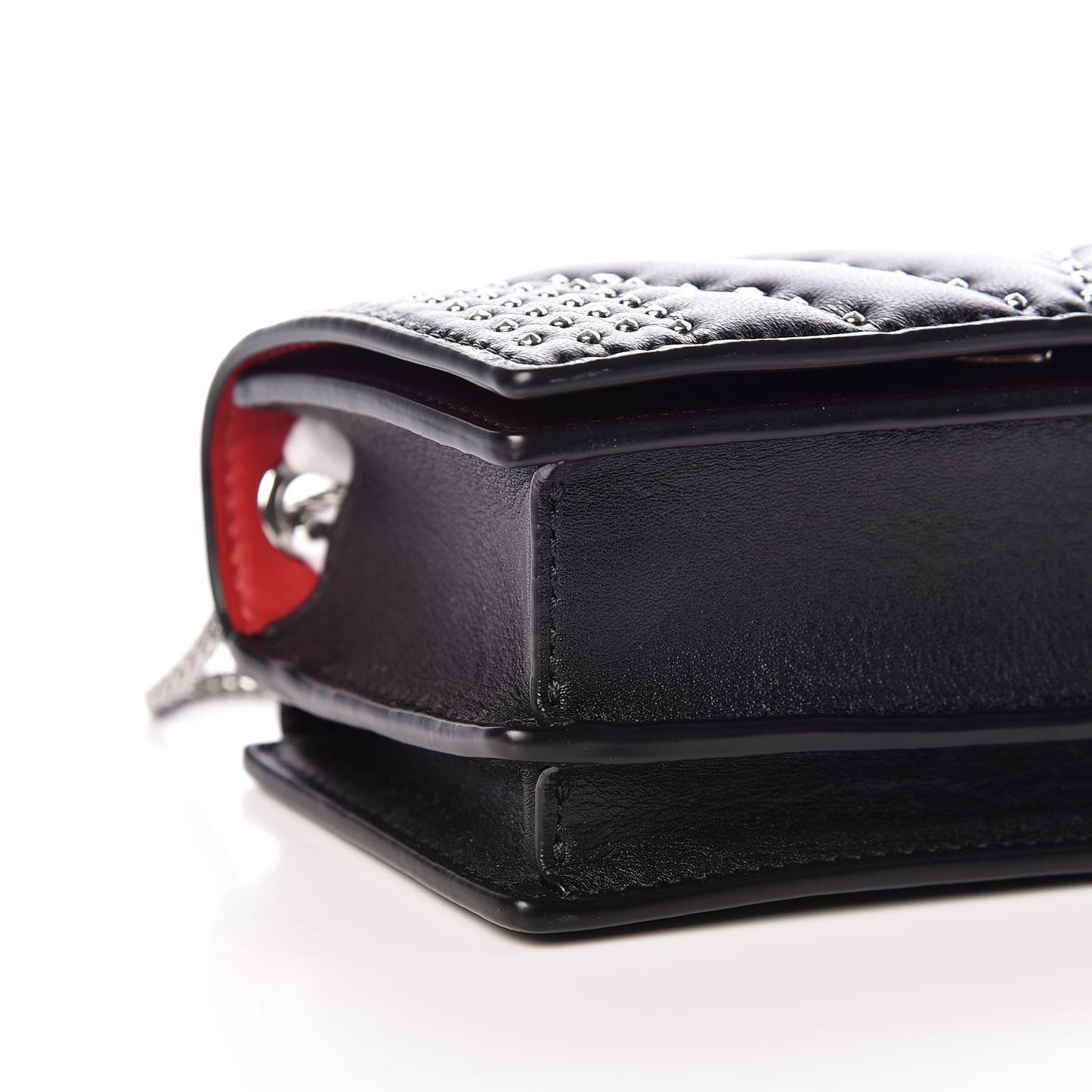 Lambskin Diamond Disco Mini Flap Crossbody Bag Black
