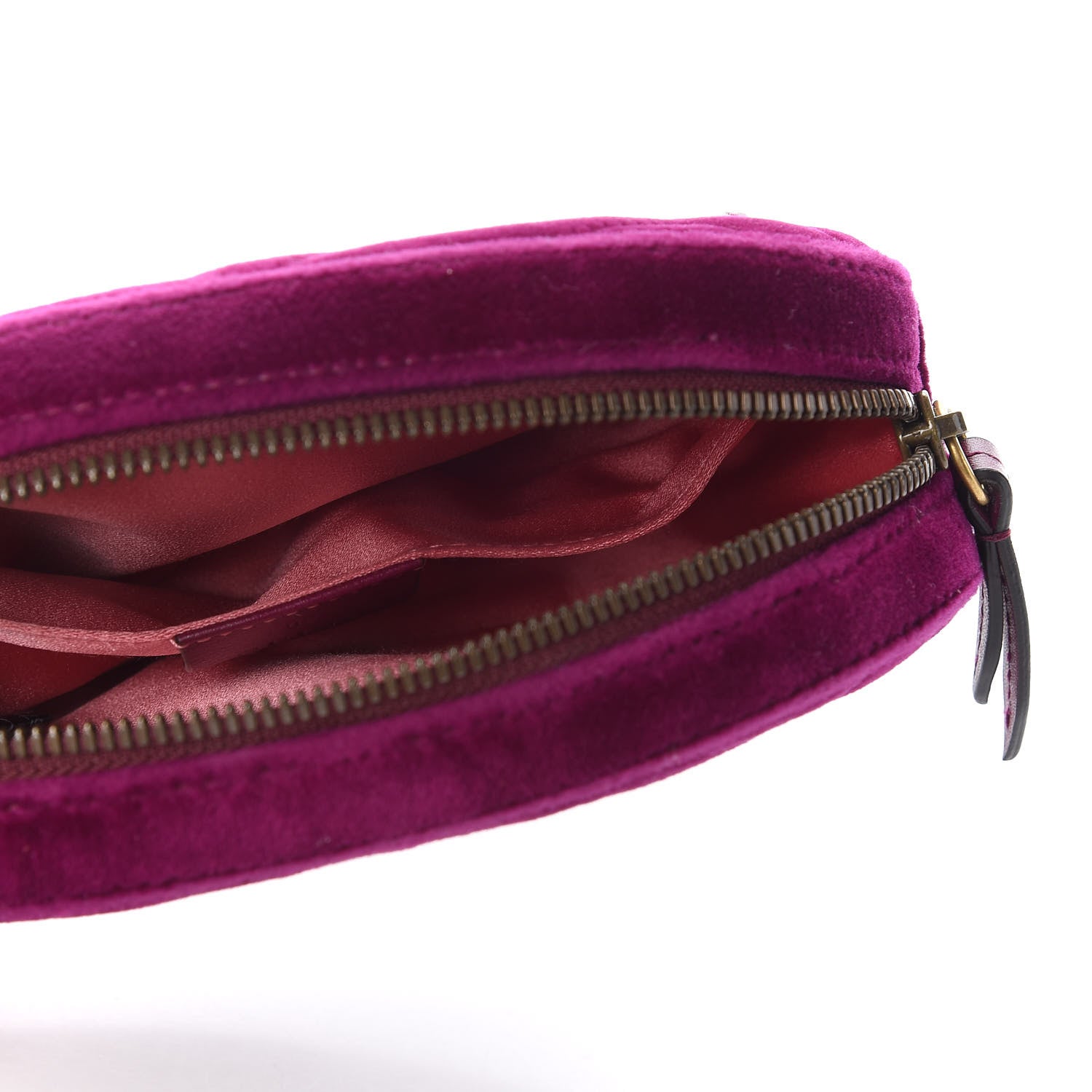 Gucci Velvet Matelasse GG Marmont Belt Bag 75 30 Fuchsia Violet Cyclamen 4 of 10