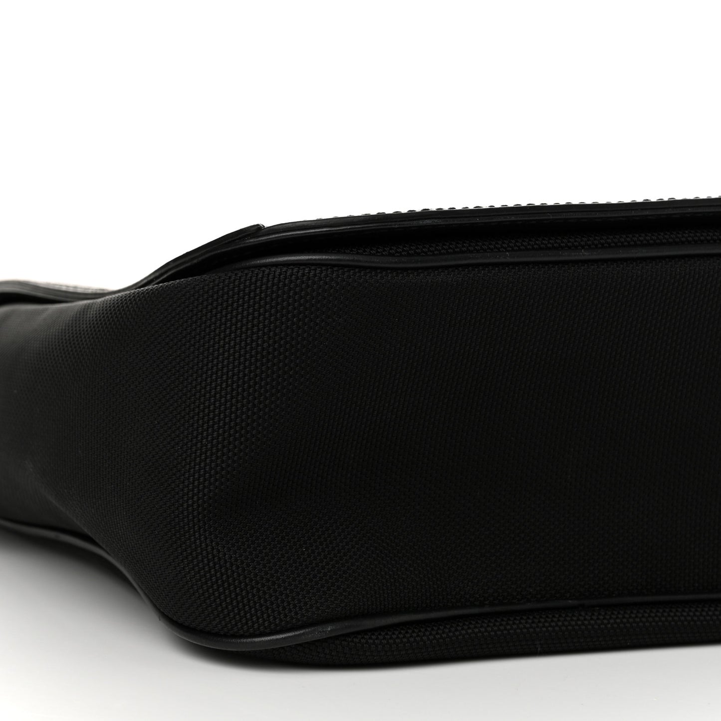 Techno Canvas Web Flap Messenger Bag Black