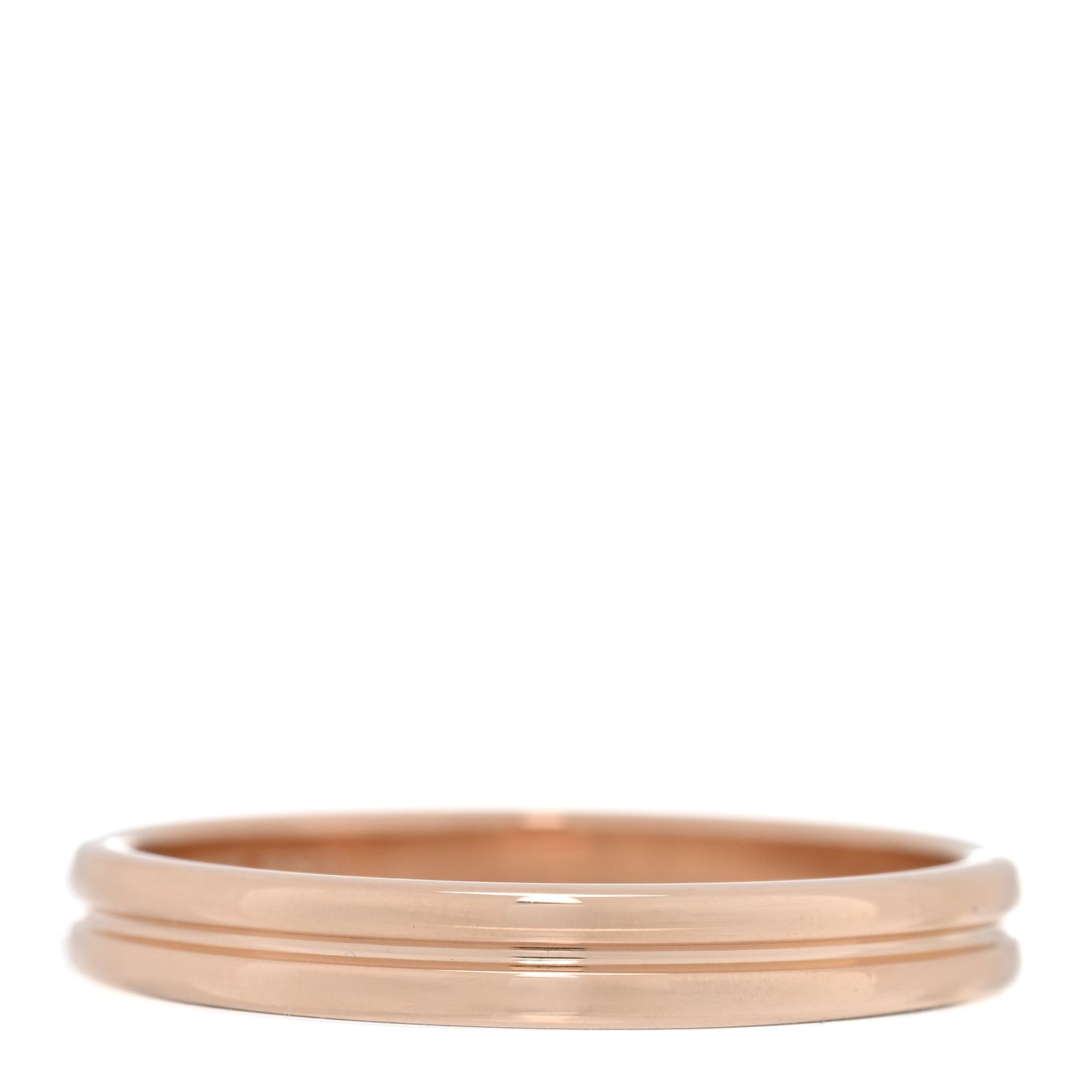 18K Rose Gold Double Godron Wedding Band Ring 60 9