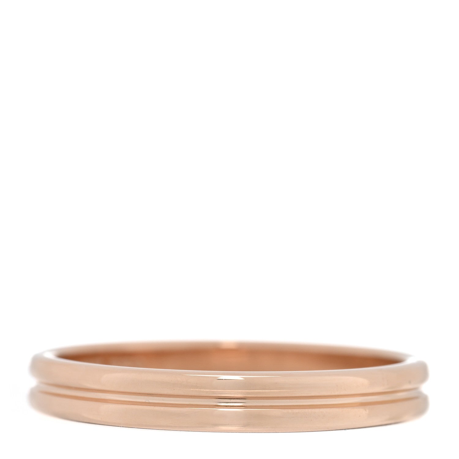 Boucheron 18K Rose Gold Double Godron Wedding Band Ring 60 9 3 of 4