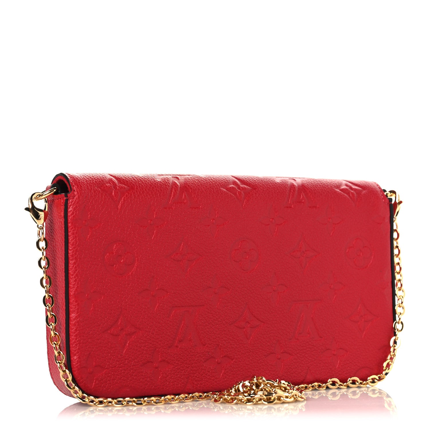 Louis Vuitton Empreinte Pochette Felicie Chain Wallet Scarlet 4 of 11