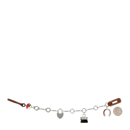 Hermes Palladium Barenia Bijou De Sac Bag Charm Fauve Rouge De Coeur 2 of 5