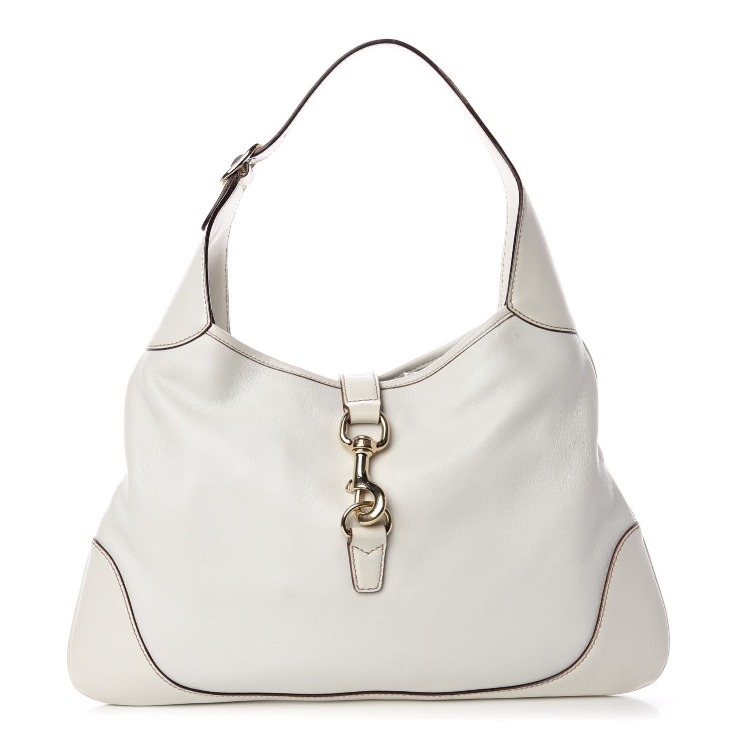 Gucci Calfskin Medium Jackie O Bouvier Hobo White 1 of 11