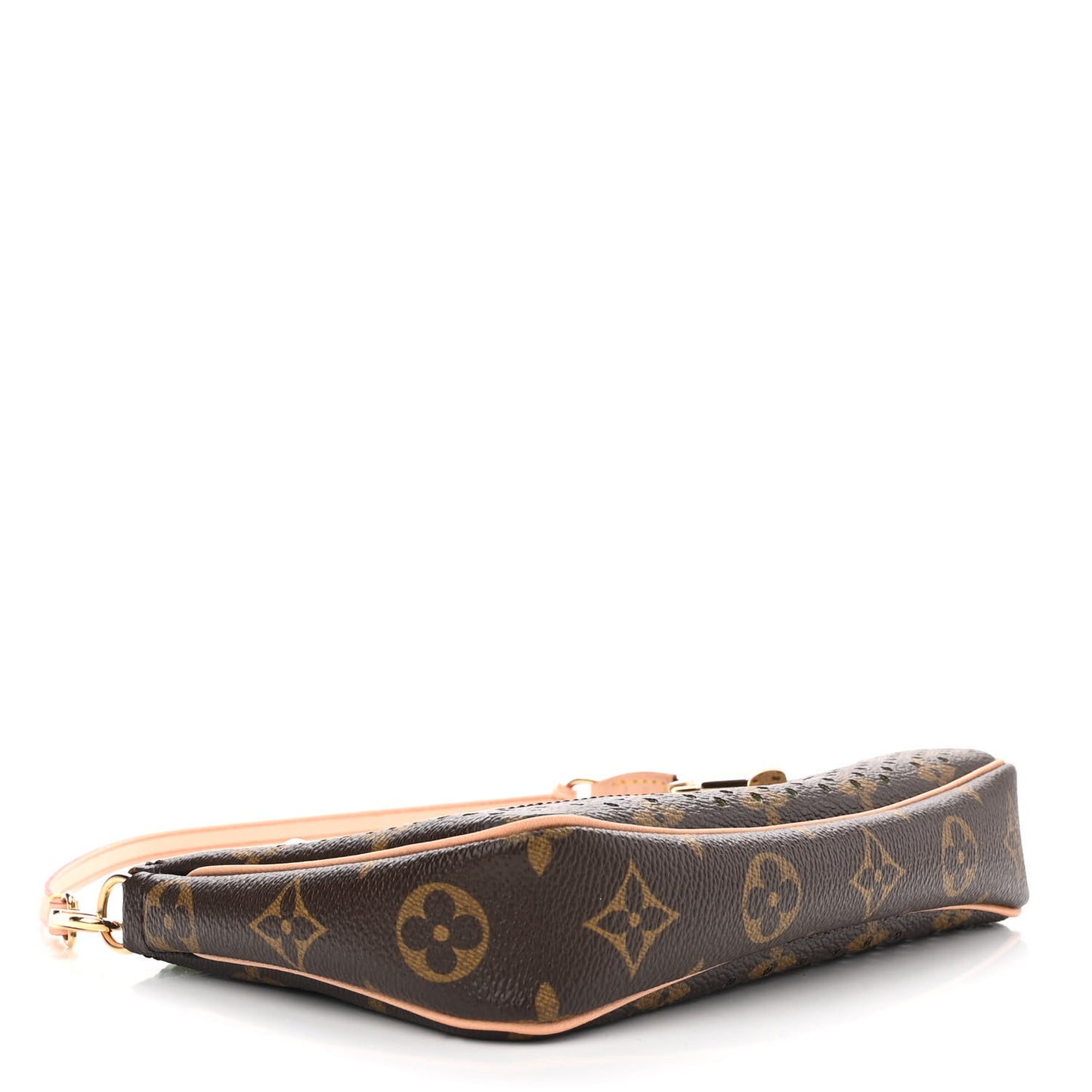 Monogram Perforated Pochette Accessories Bag Green