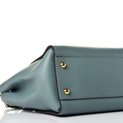 Burberry Soft Grain Calfskin Medium Buckle Tote Celadon Blue 13 of 16