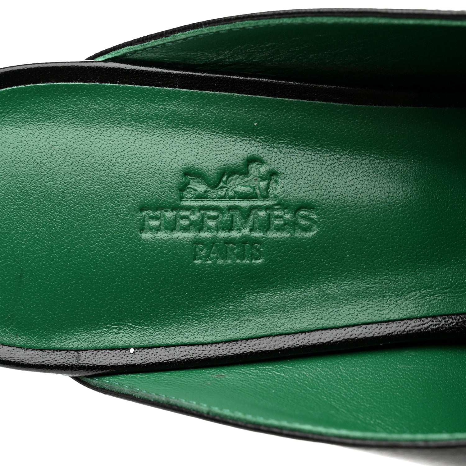 Hermes Goatskin Paradis Mules 38.5 Black 7 of 9