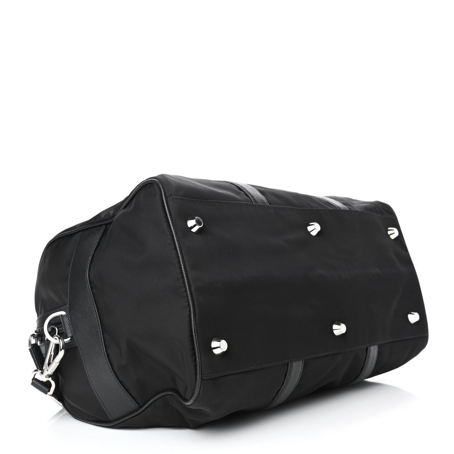 Tessuto Nylon Saffiano Viaggio Duffle Black