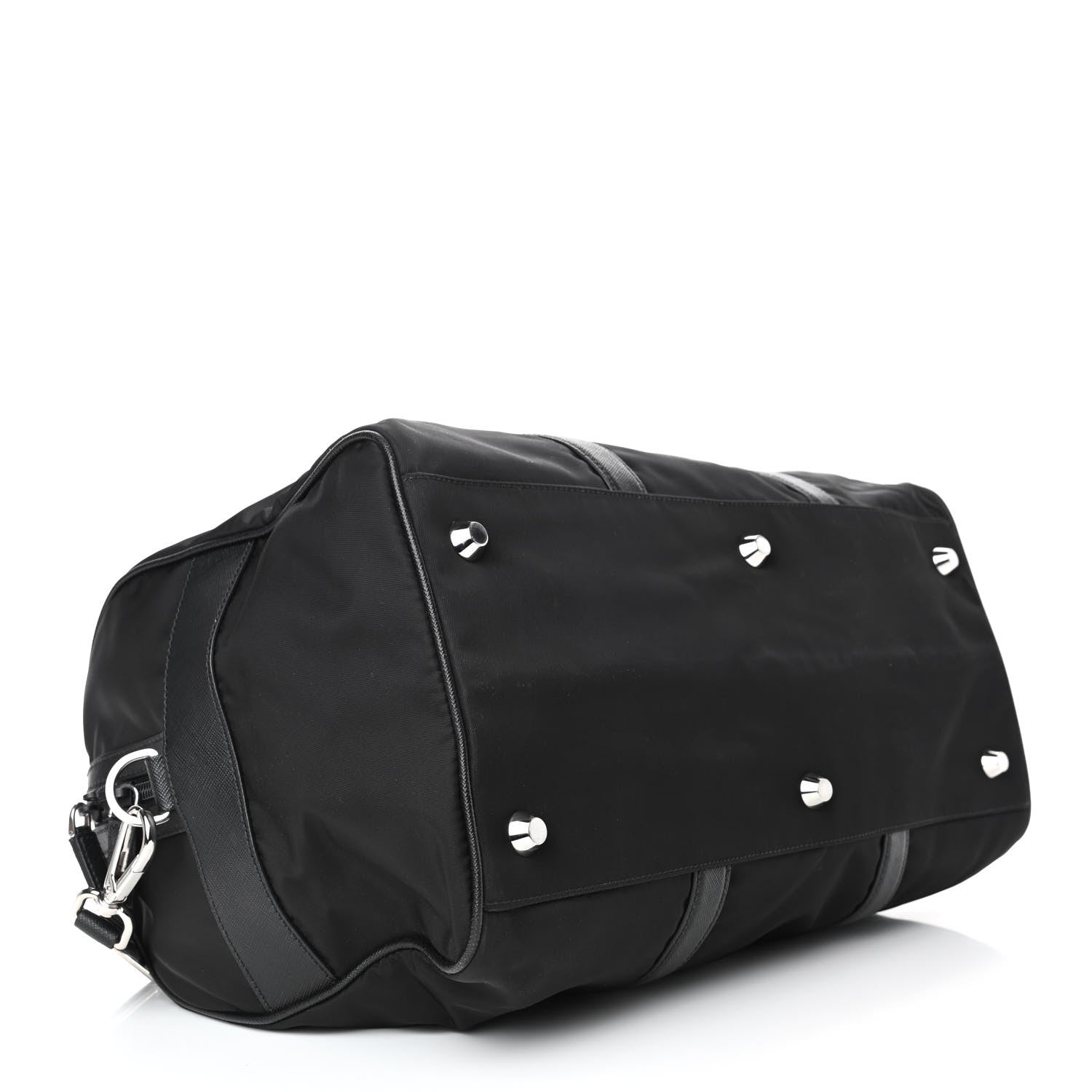 Prada Tessuto Nylon Saffiano Viaggio Duffle Black 3 of 4