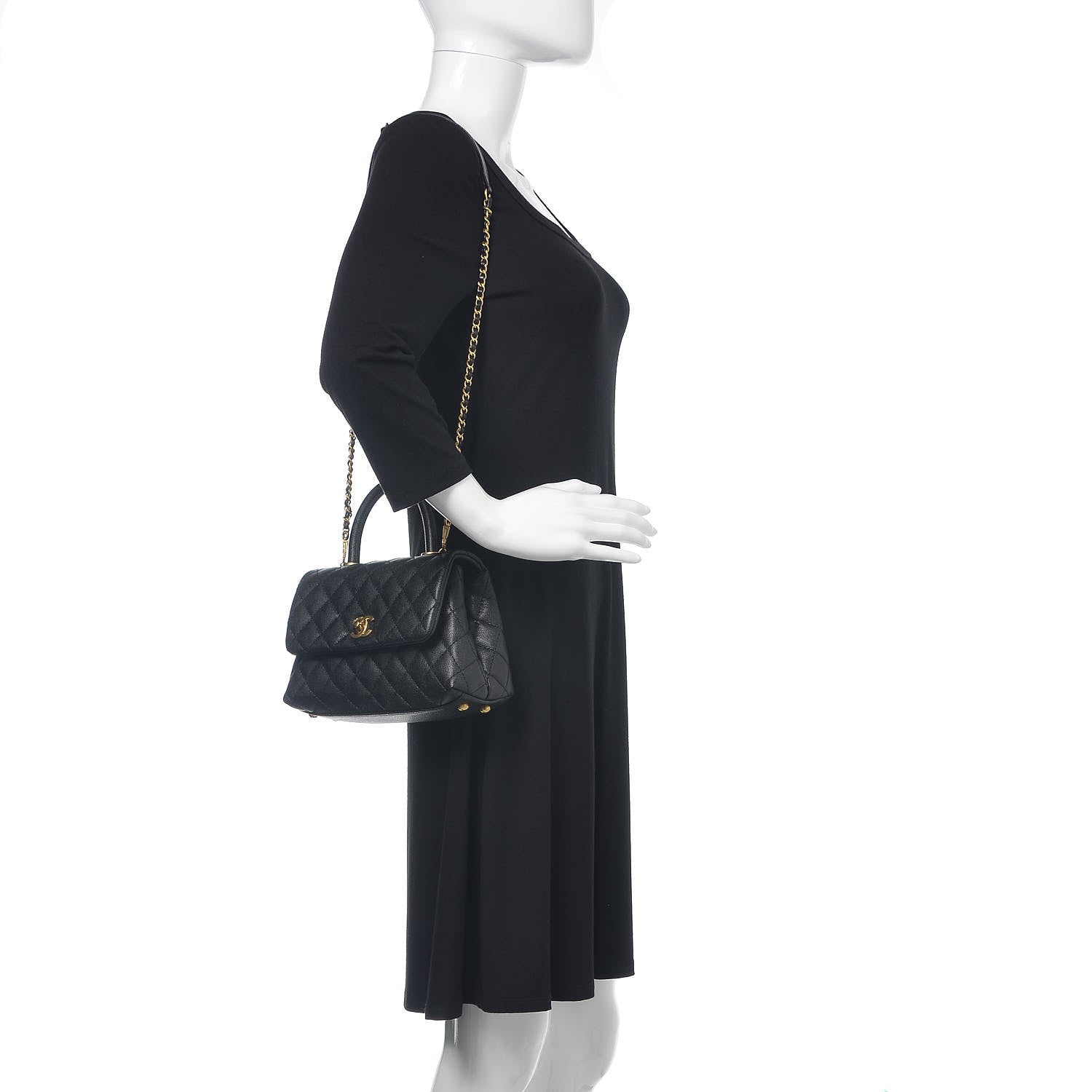 Chanel Caviar Quilted Mini Coco Handle Flap Black 2 of 10