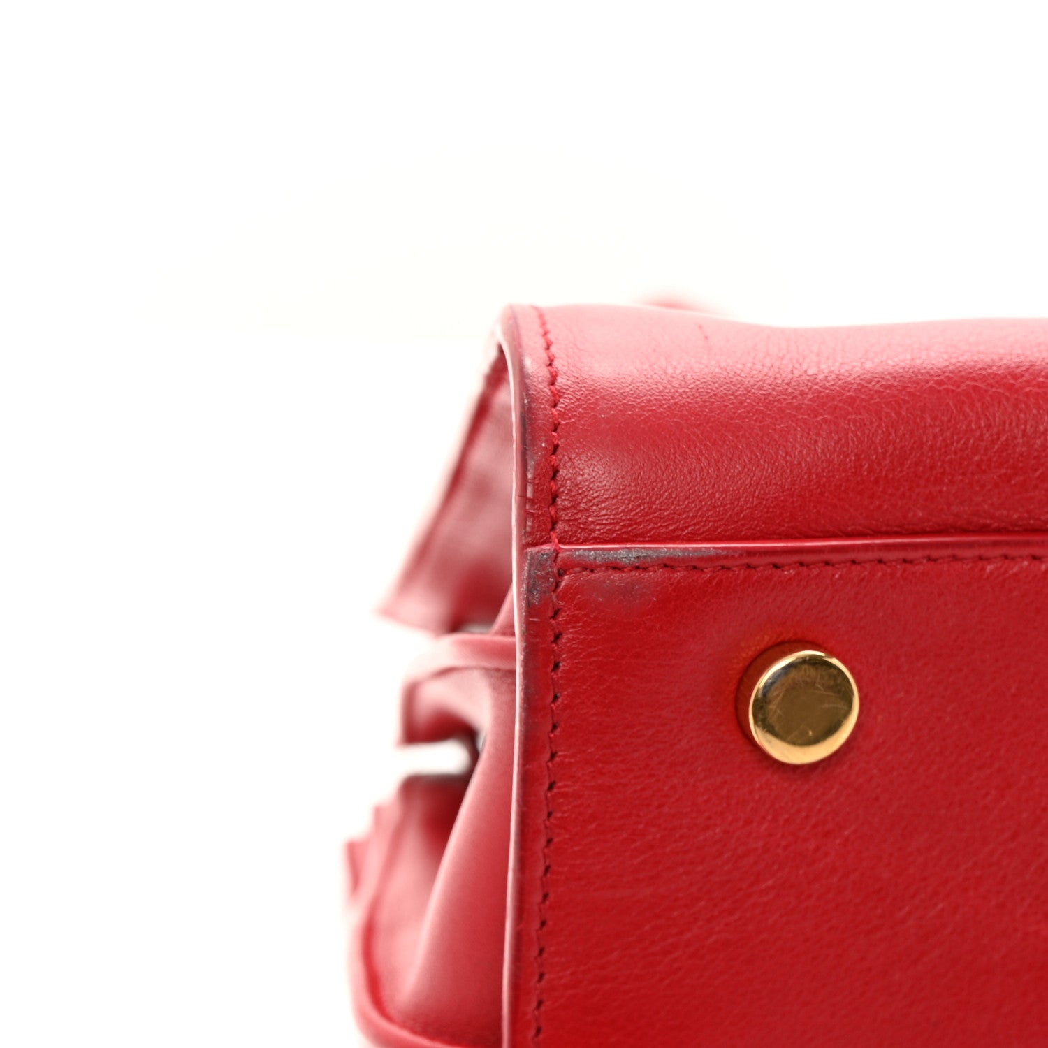 Saint Laurent Calfskin Small Sac De Jour Lipstick Red 11 of 27