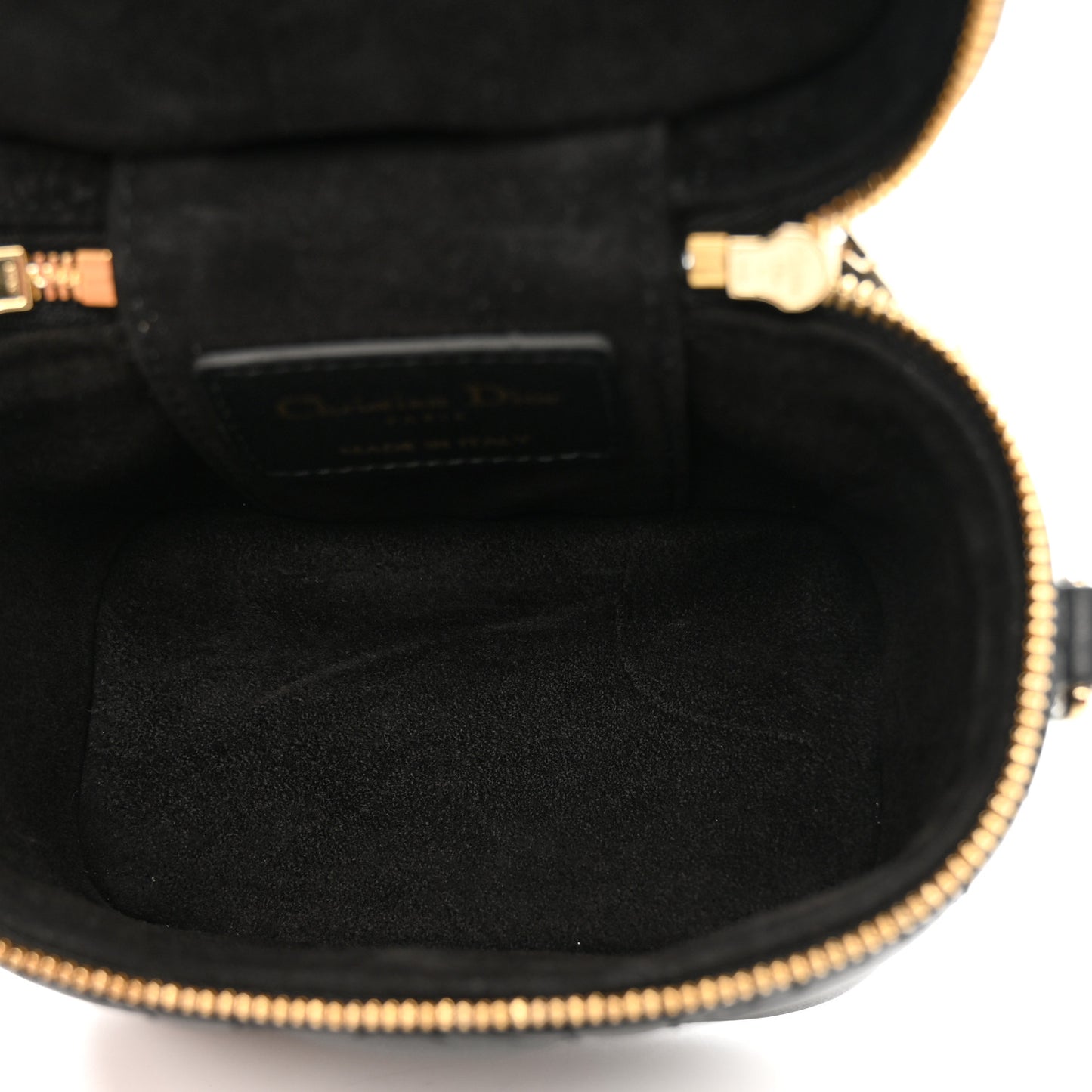 Lambskin Cannage Micro Lady Dior Vanity Case Black
