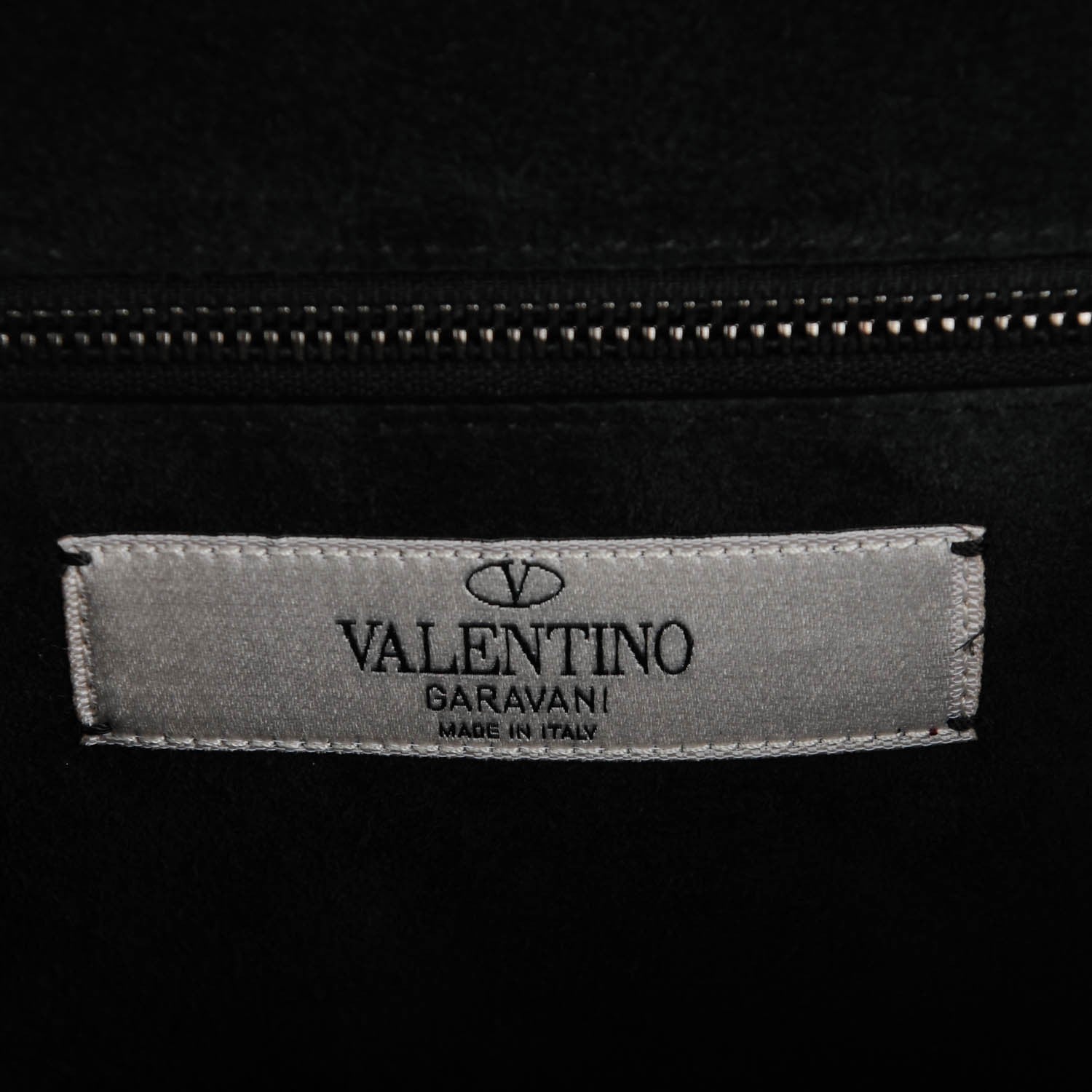 Valentino Garavani Pebbled Calfskin Star Studded Small Lock Flap Black 6 of 6