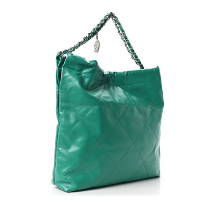 Chanel Shiny Calfskin Quilted Chanel 22 Green 4 of 11