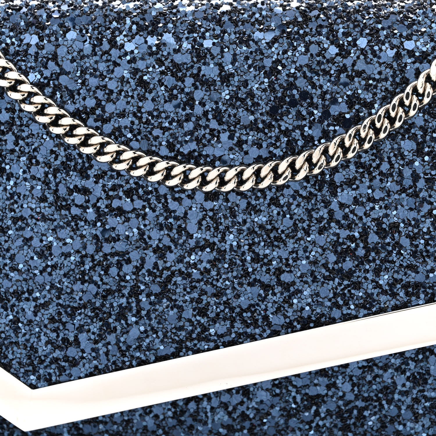 Jimmy Choo Glitter Emmie Clutch Blue 7 of 9