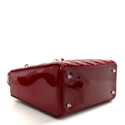 Christian Dior Patent Cannage Medium Lady Dior Red 4 of 10