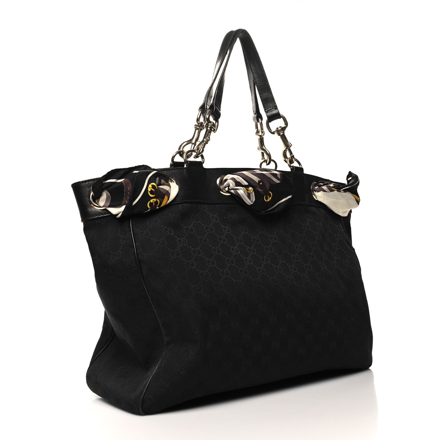 Monogram Large Positano Tote Black