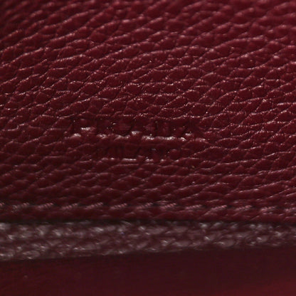 Prada Vitello Daino Metal Small Continental Flap Wallet Granato 6 of 9