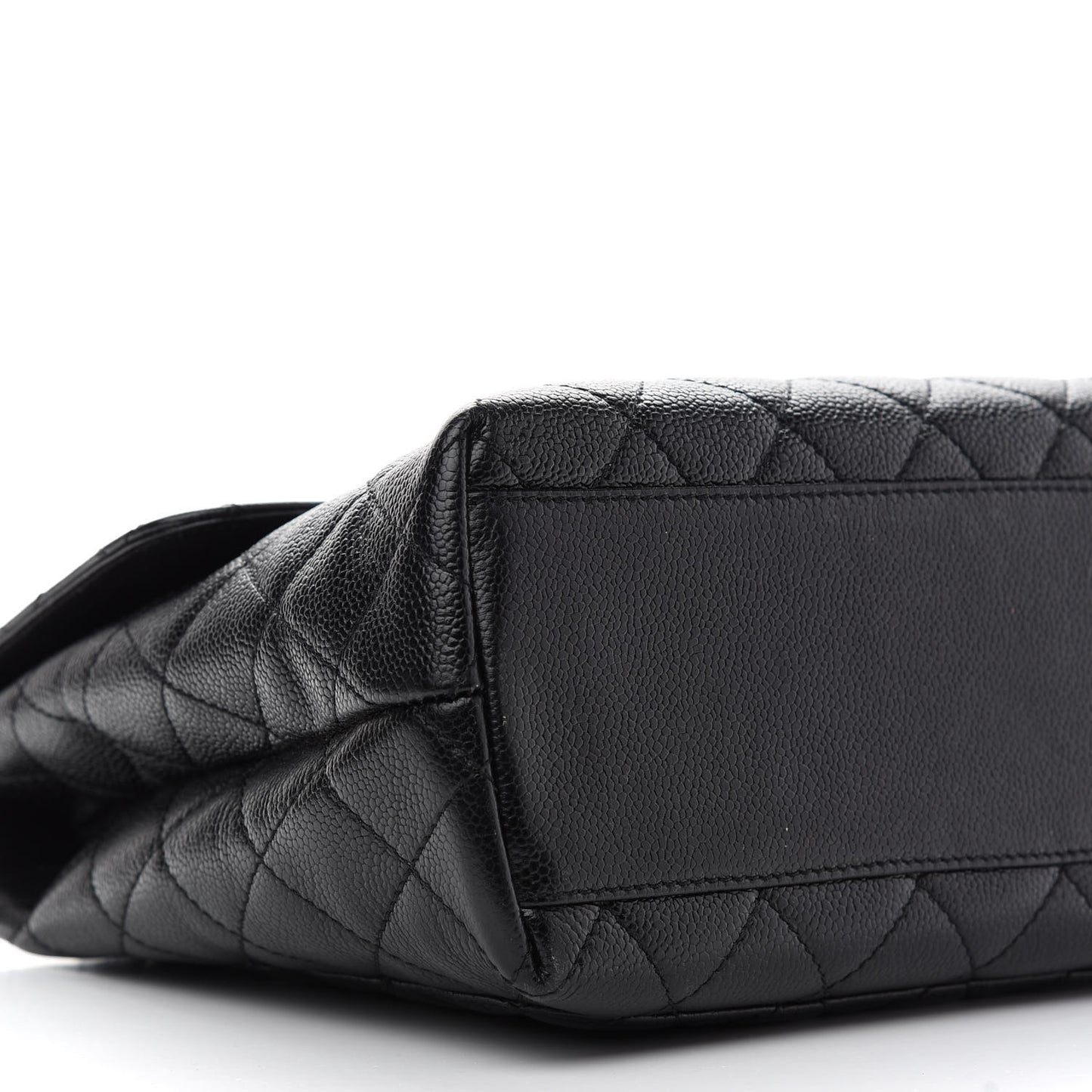 Caviar Quilted Jumbo Kelly Flap Black