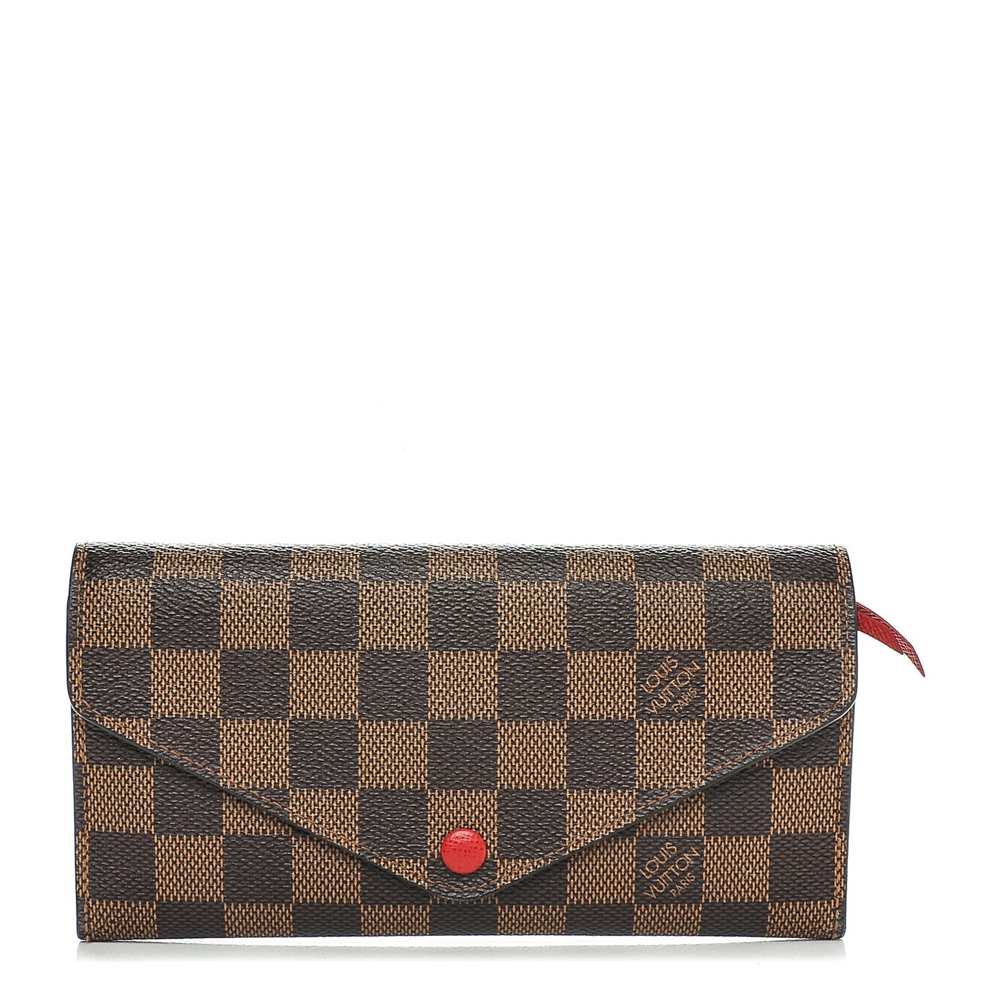 Damier Ebene Josephine Wallet Red