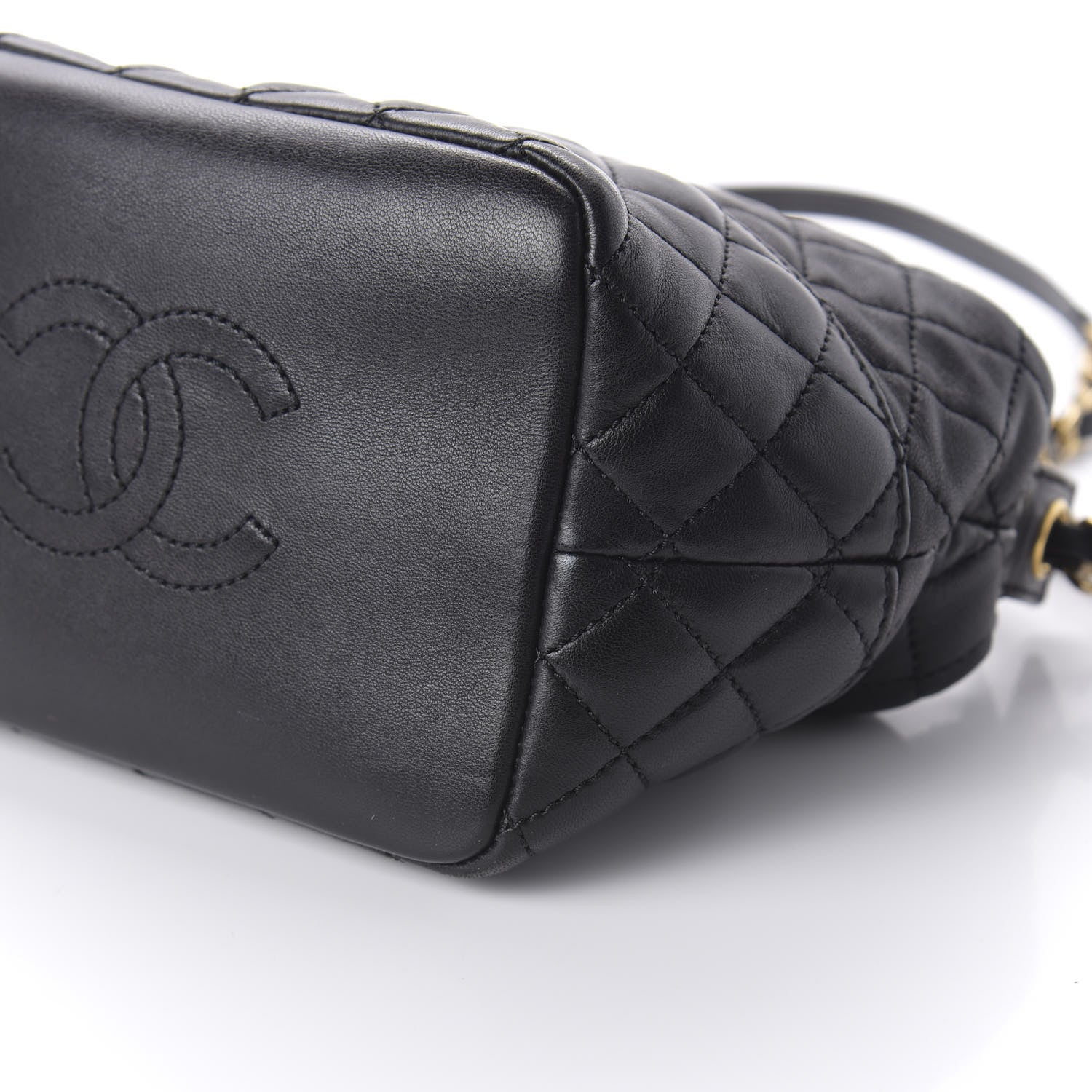 Chanel Lambskin Quilted Small Hobo Black 8 of 10