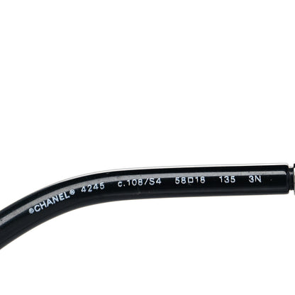 Chanel Round Chain Sunglasses 4245 Black 5 of 7