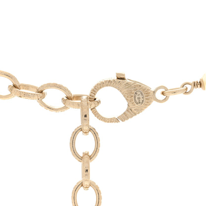 Chanel Crystal Baguette Pearl CC Cross Short Necklace Gold 4 of 4