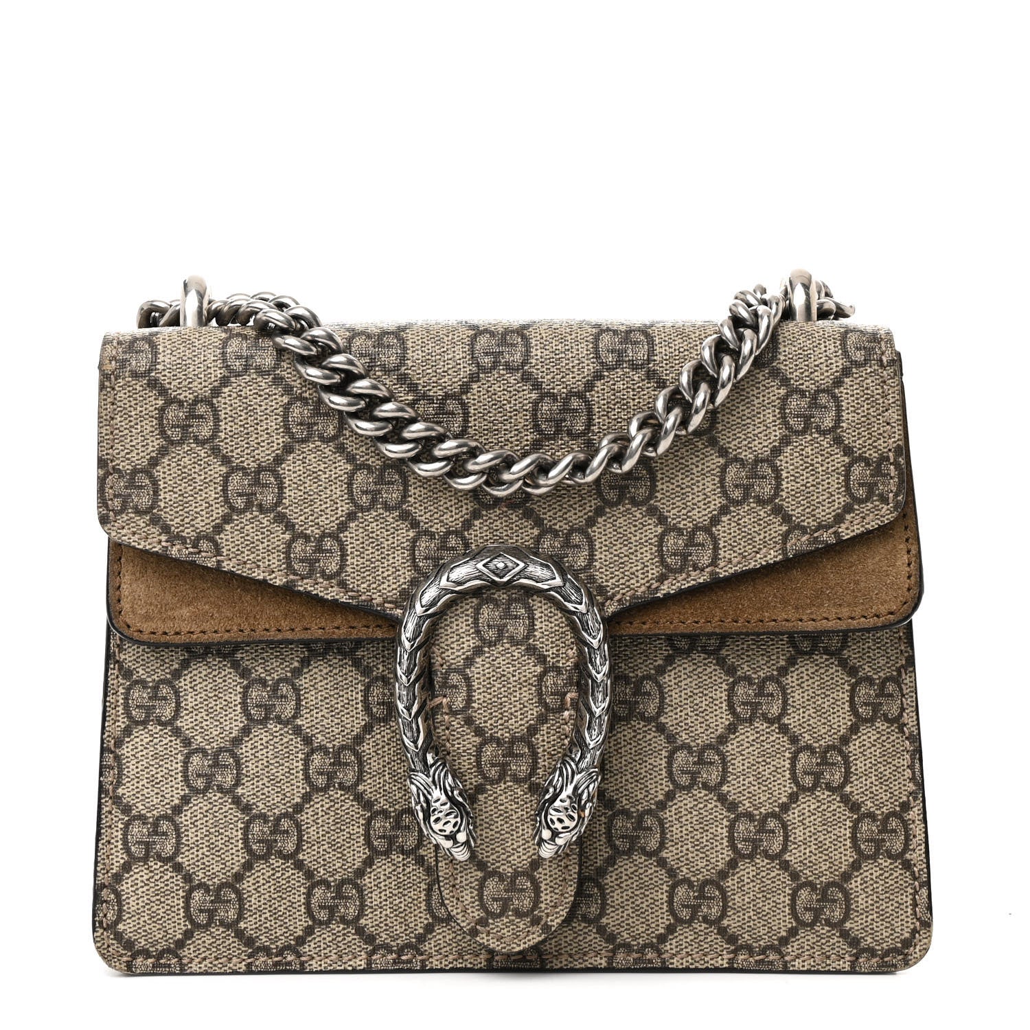 Gucci GG Supreme Monogram Mini Dionysus Shoulder Bag Taupe 1 of 13