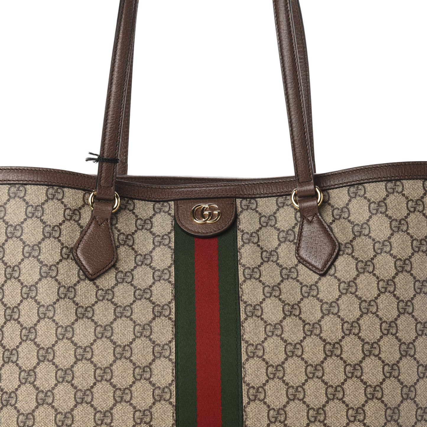 GG Supreme Monogram Medium Ophidia Shopping Tote Brown