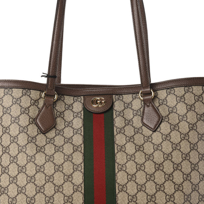 Gucci GG Supreme Monogram Medium Ophidia Shopping Tote Brown 12 of 12