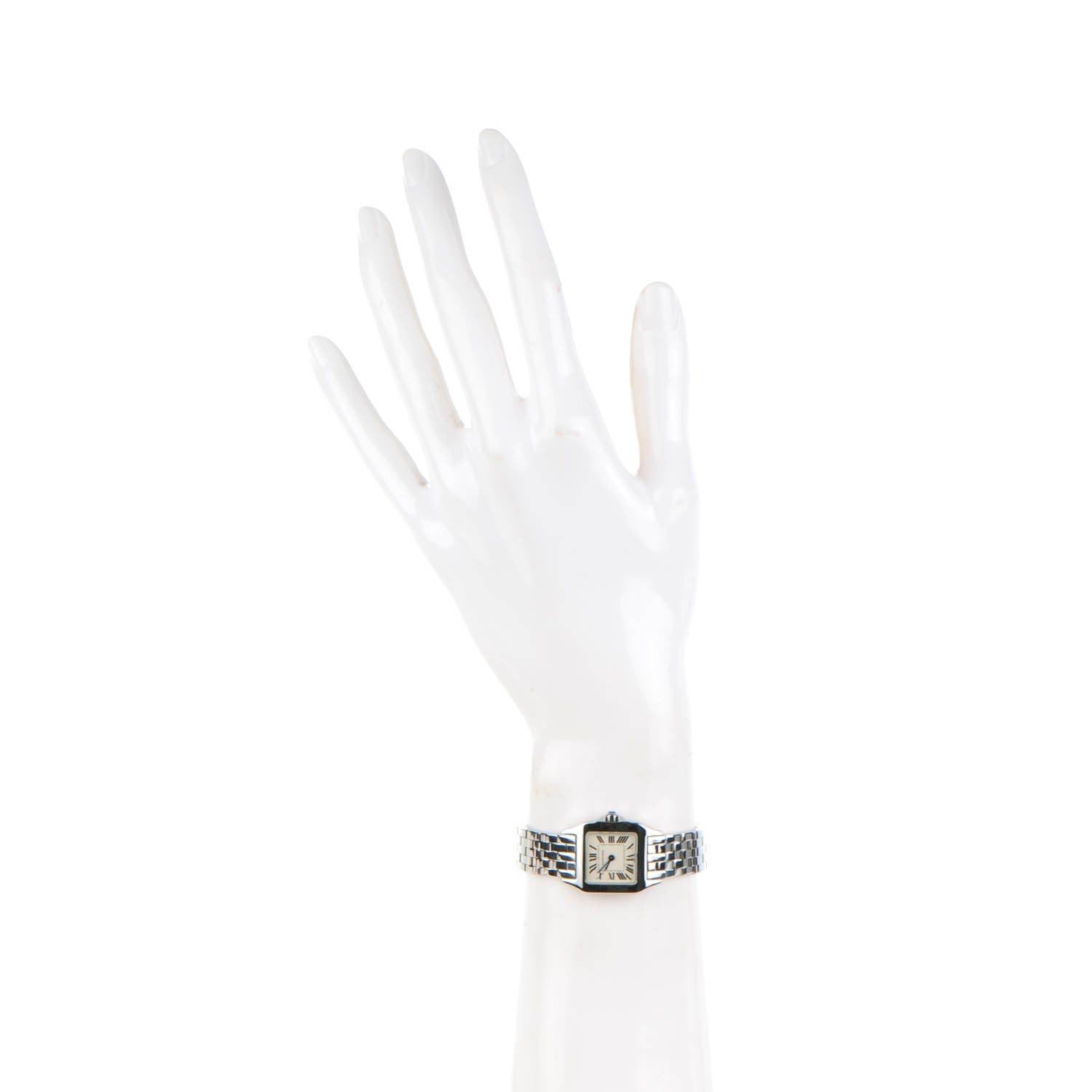 Cartier Stainless Steel 20mm Santos Demoiselle Quartz Watch 2 of 8