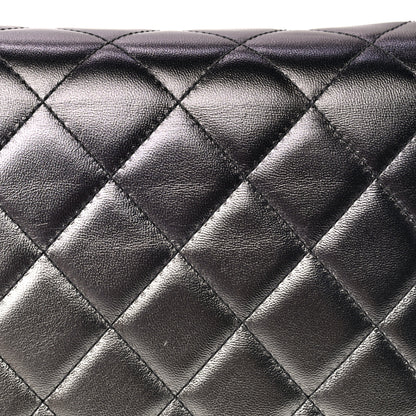 Chanel Metallic Lambskin Like A Wallet Flap Silvery Black 16 of 17
