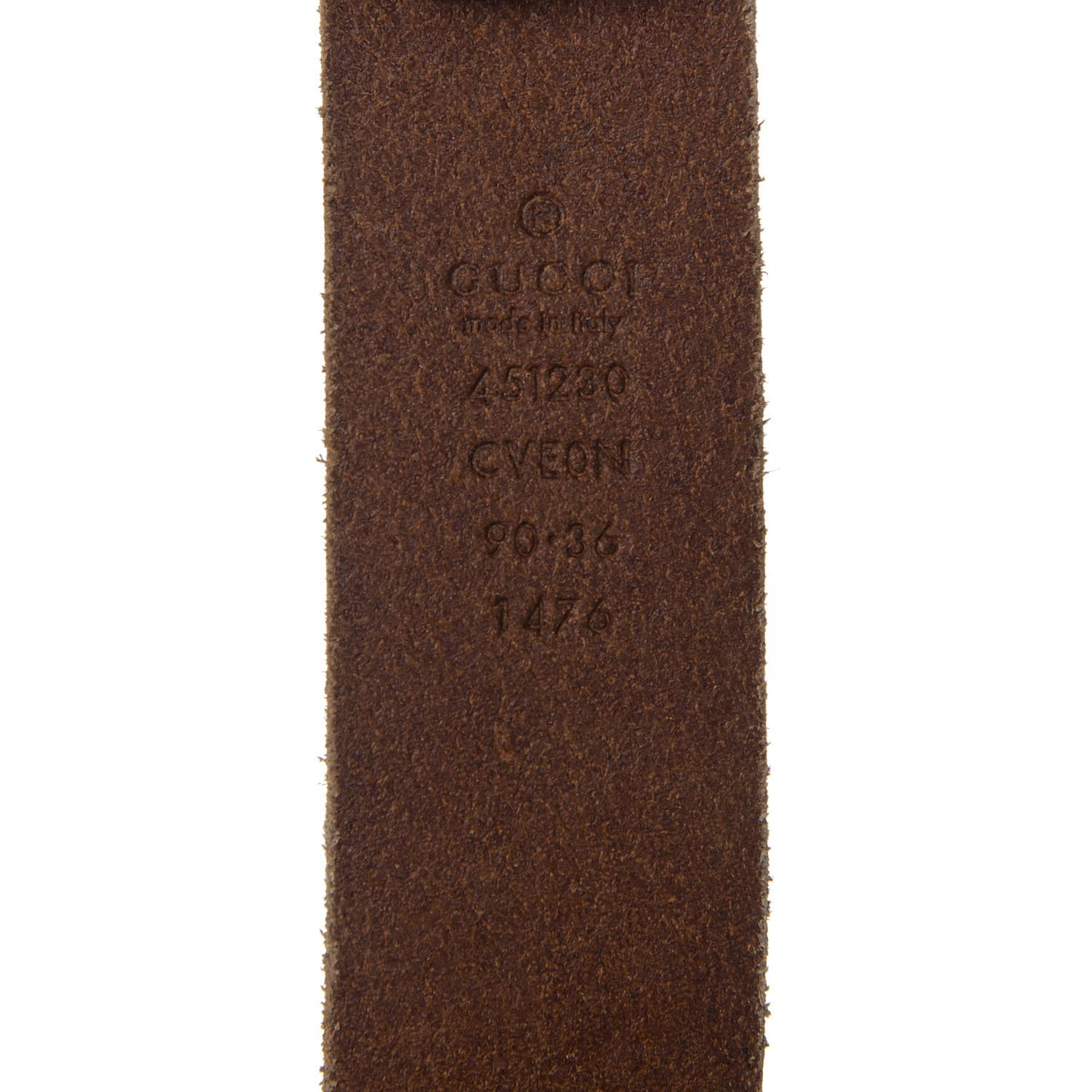 Gucci Cuoio Toscano Nickel Feline Buckle Belt 90 36 Cuir 3 of 5
