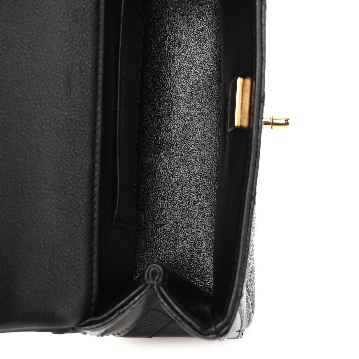 Chanel Caviar Quilted Metal Top Handle Mini Flap Black 5 of 11