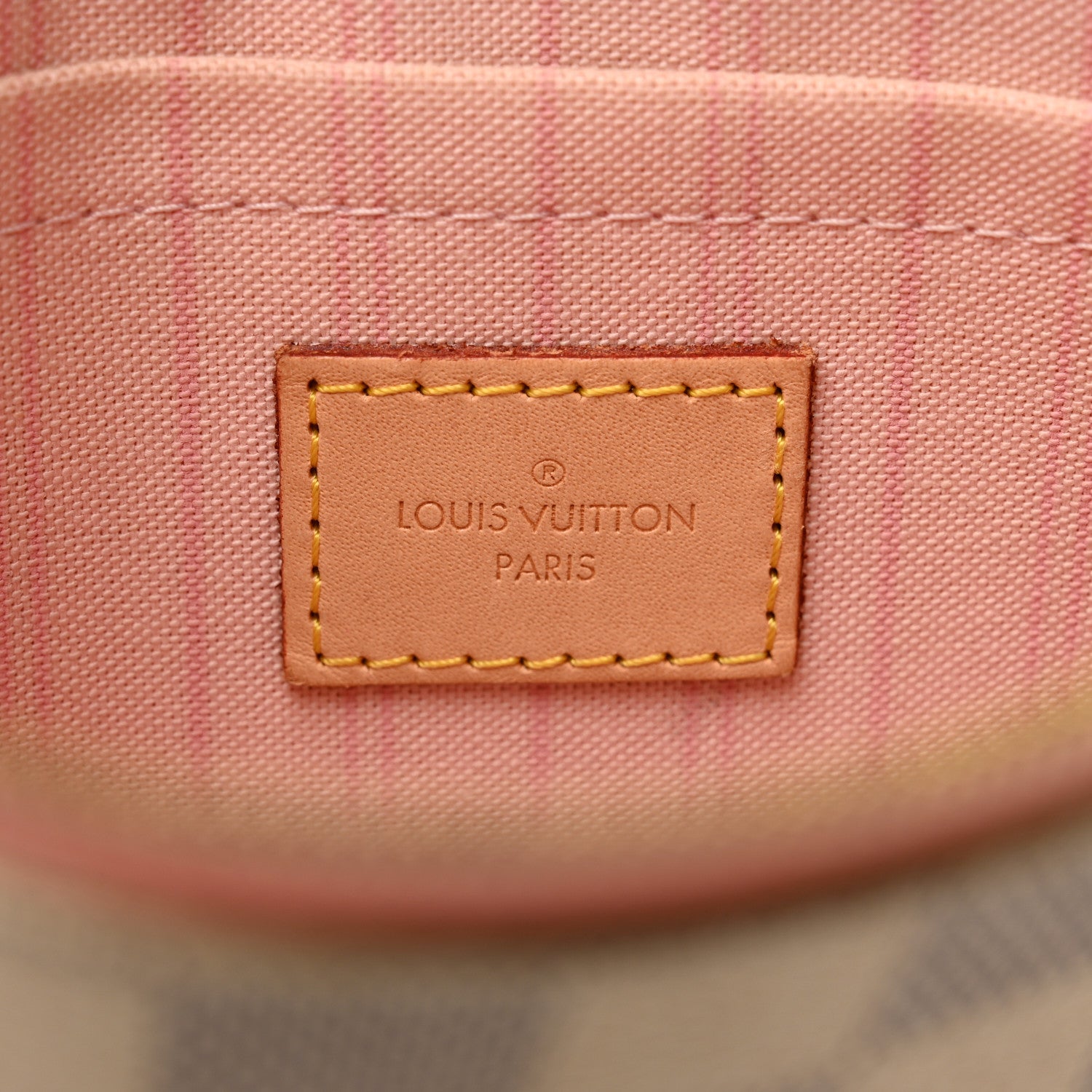 Louis Vuitton Damier Azur Neverfull MM GM Pochette Rose Ballerine 6 of 11
