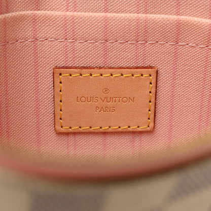 Louis Vuitton Damier Azur Neverfull MM GM Pochette Rose Ballerine 6 of 11