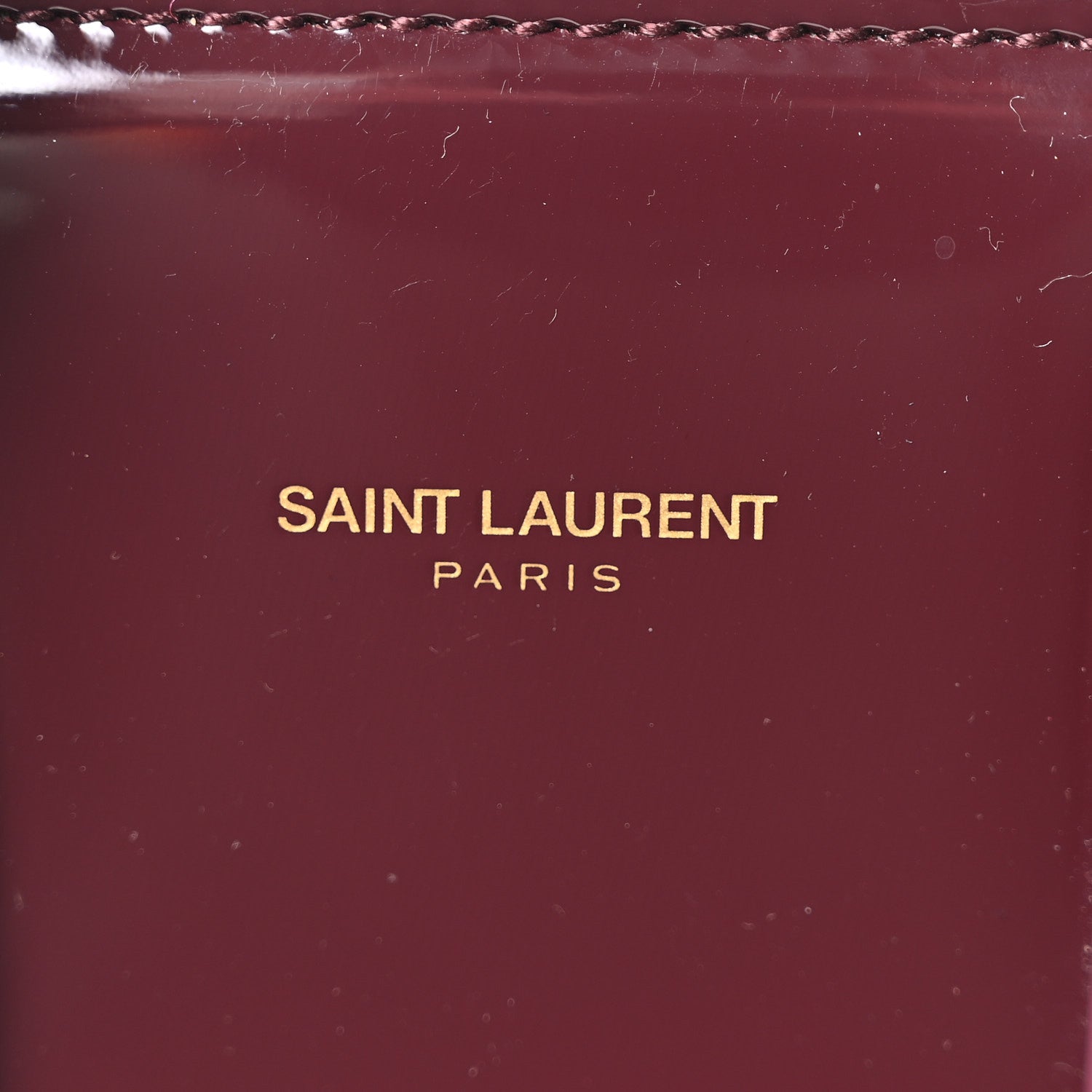 Saint Laurent Patent Nano Sac de Jour Dark Red Wine 6 of 9