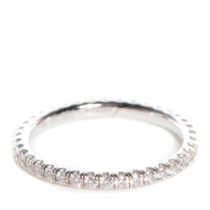 Cartier 18k White Gold Diamond Eternity Ring 51 5.75 1 of 4
