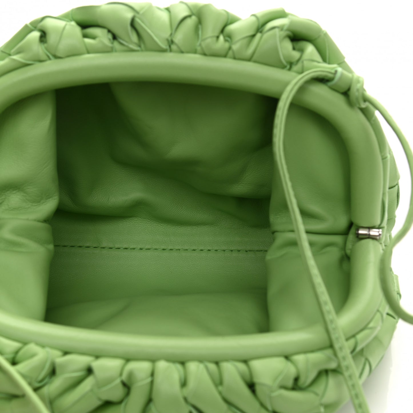 Nappa Intrecciato The Mini Pouch Pistachio