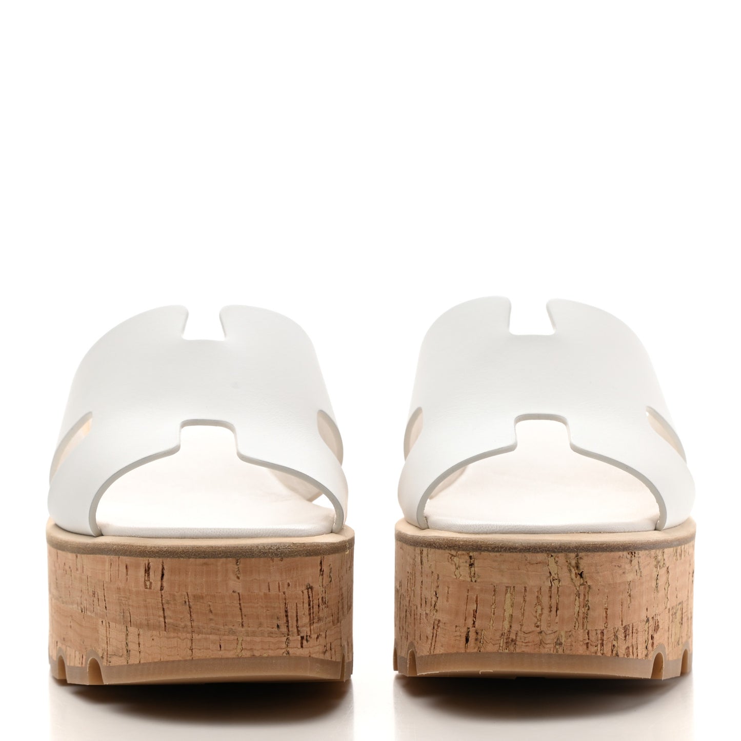 Calfskin Cork Eze 30 Sandals 38 White