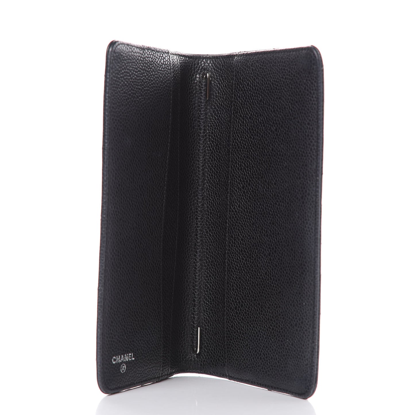 Caviar Quilted Medium Agenda Cover Black