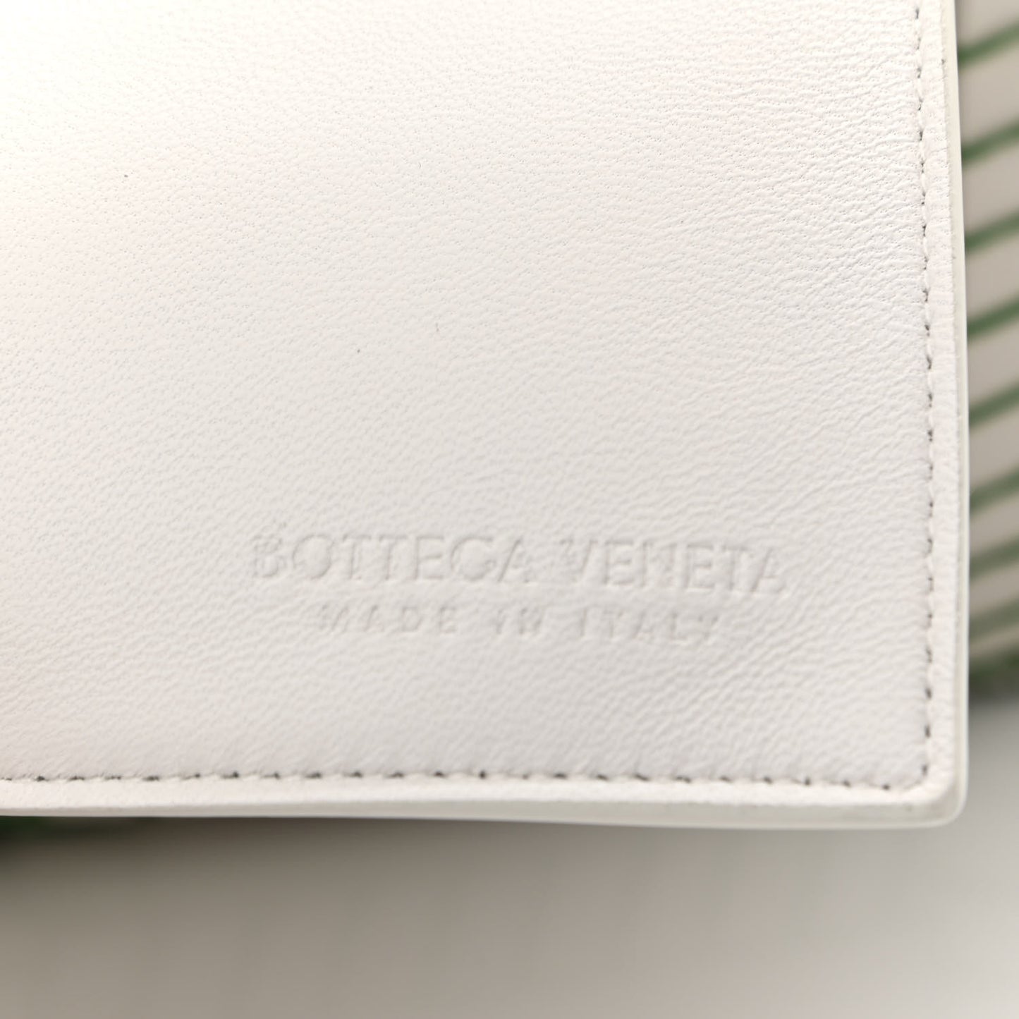 Nappa Maxi Intrecciato Overlock Stitched Small Arco Tote White Parakeet