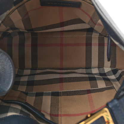 Burberry Grainy Calfskin Small Elmstone Hobo Navy 5 of 16