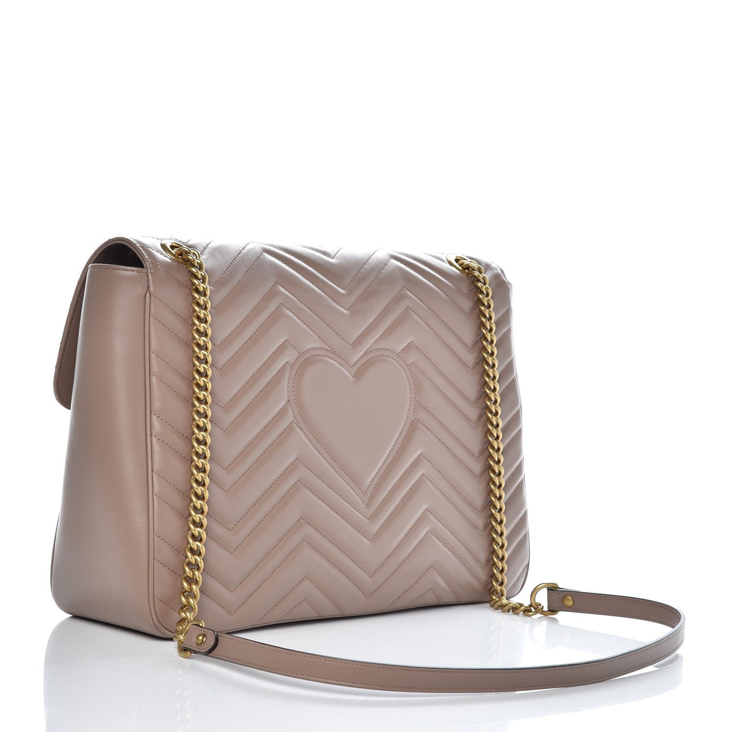 Calfskin Matelasse Large GG Marmont Shoulder Bag Porcelain Rose