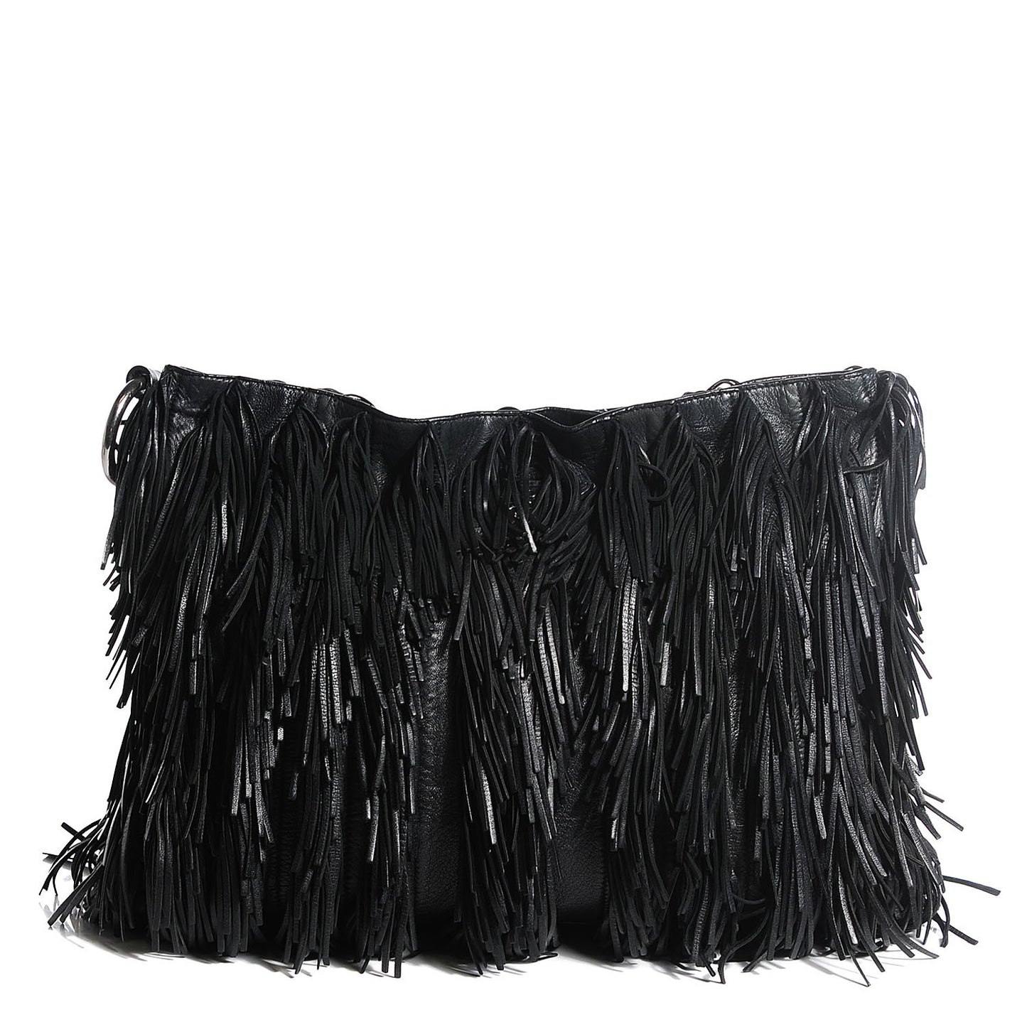 Nappa Fringe Hobo Nero Black