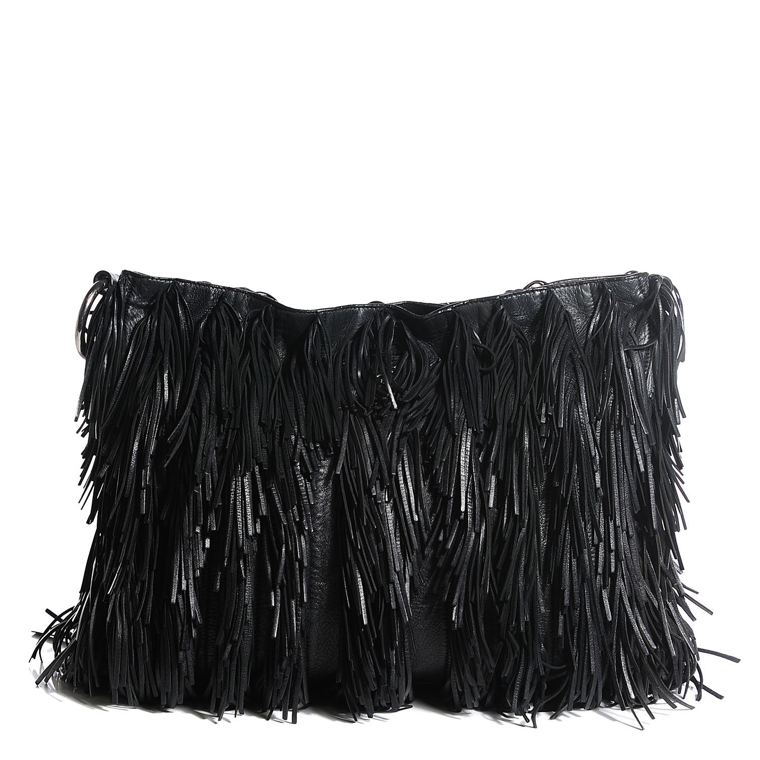 Prada Nappa Fringe Hobo Nero Black 1 of 9