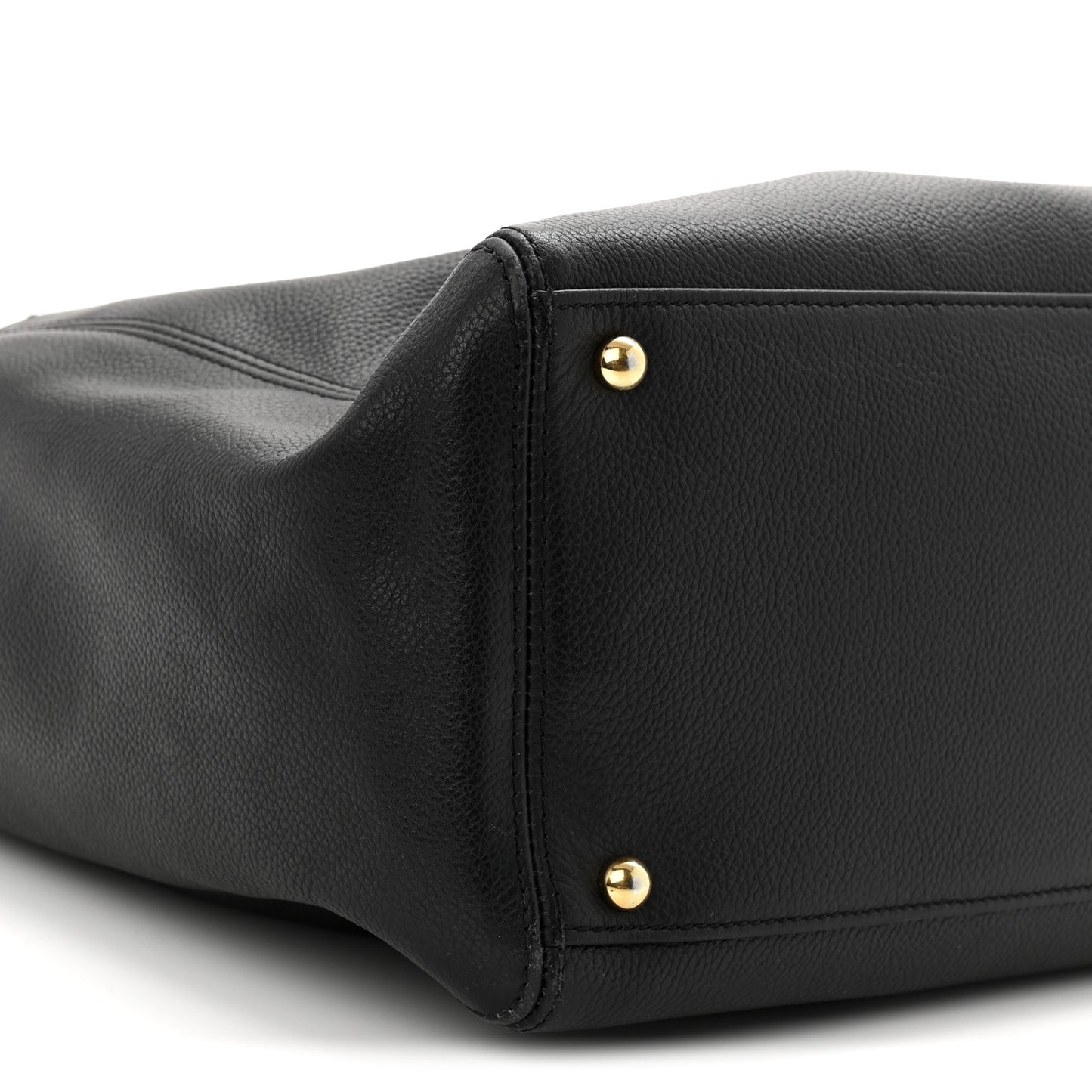 Calfskin Cerf Executive Shopper Tote Black