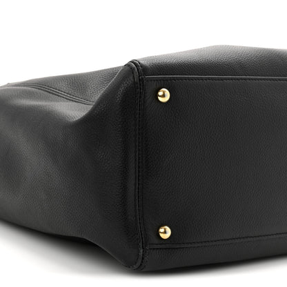 Chanel Calfskin Cerf Executive Shopper Tote Black 9 of 11